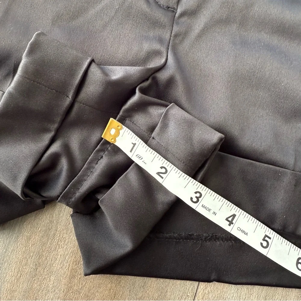 Vtg Y2K Express satin mini micro low rise shorts black size 6 - Picture 7 of 7